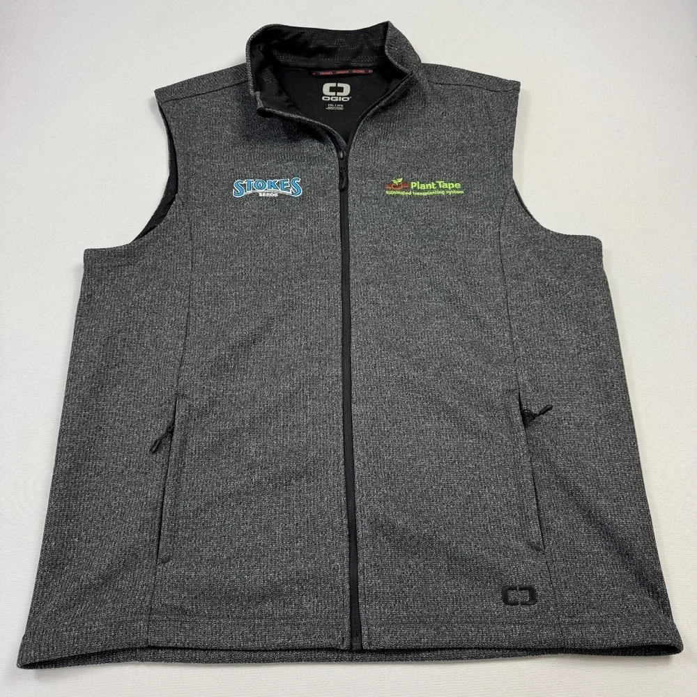OGIO Men's Grit Fleece Golf‎ Vest [OG730] Full Zip Diesel Grey Heather 2XL